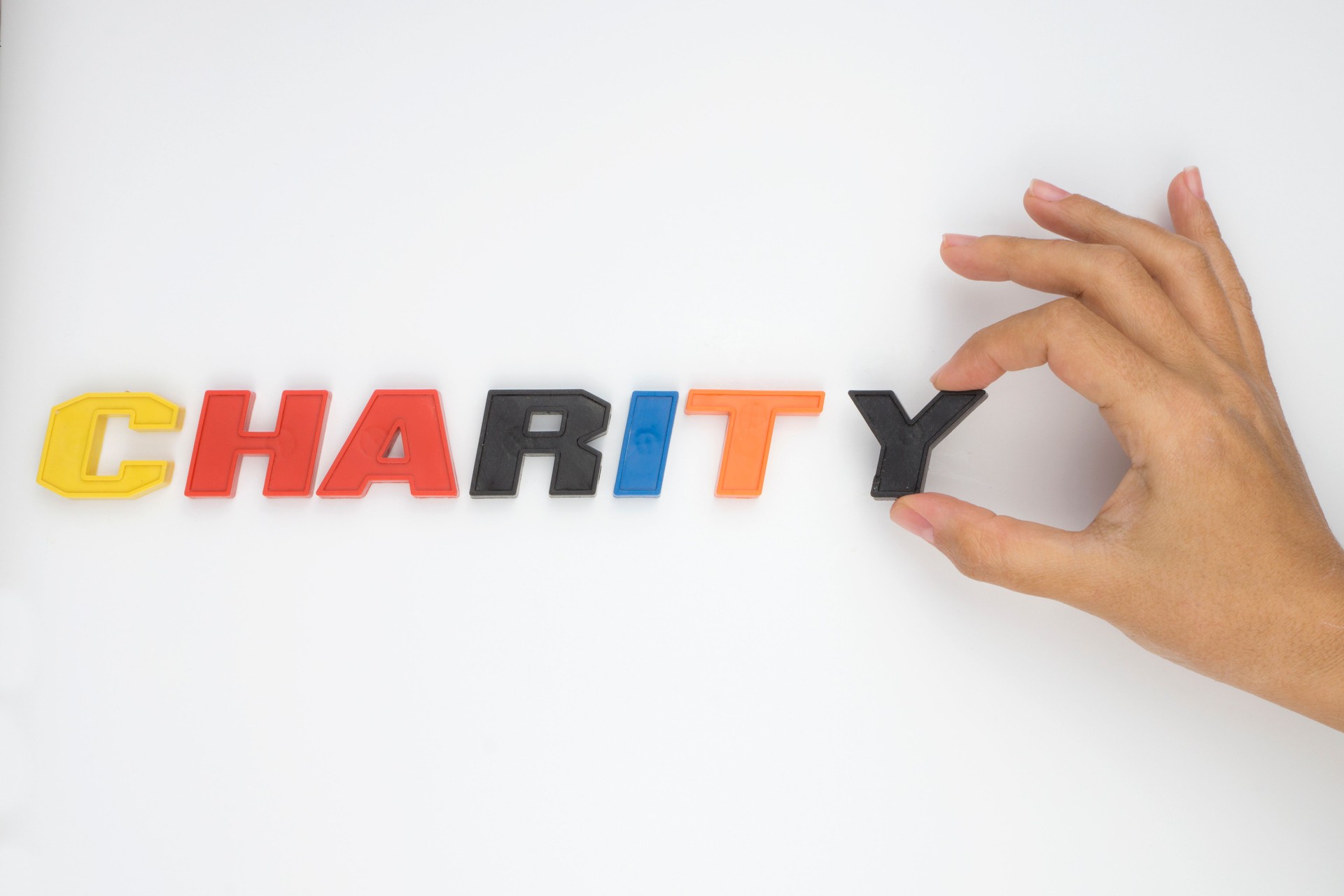 Charity,Hand and word